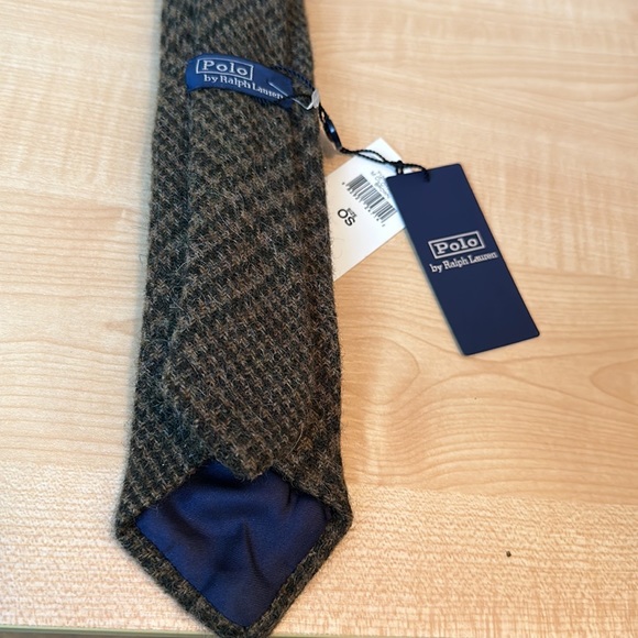 Polo Handmade 100% Wool Glen Plaid Tie - Picture 2 of 5